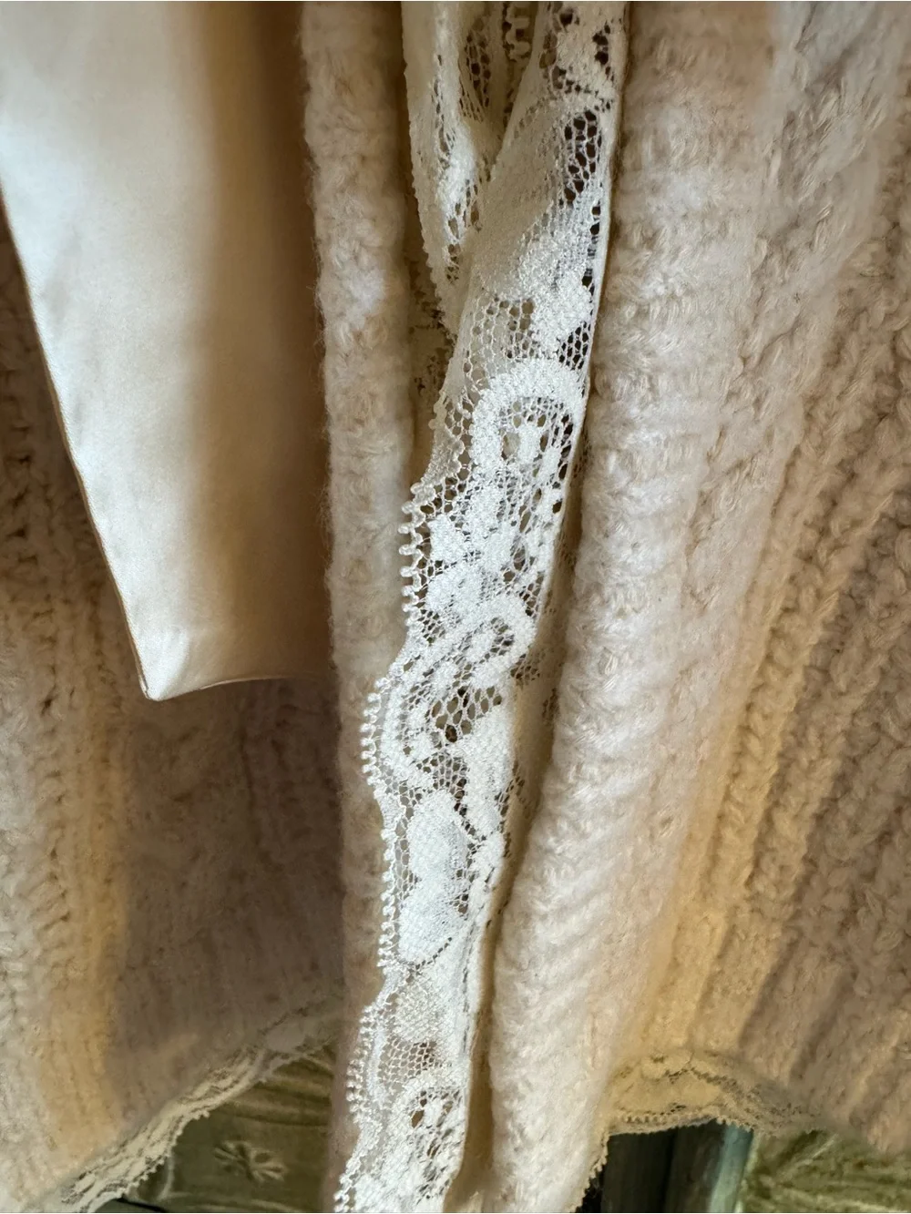 Anthropologie Open-Back Bow-Detail Chunky-Knit Sweater XL - Picture 5 of 11